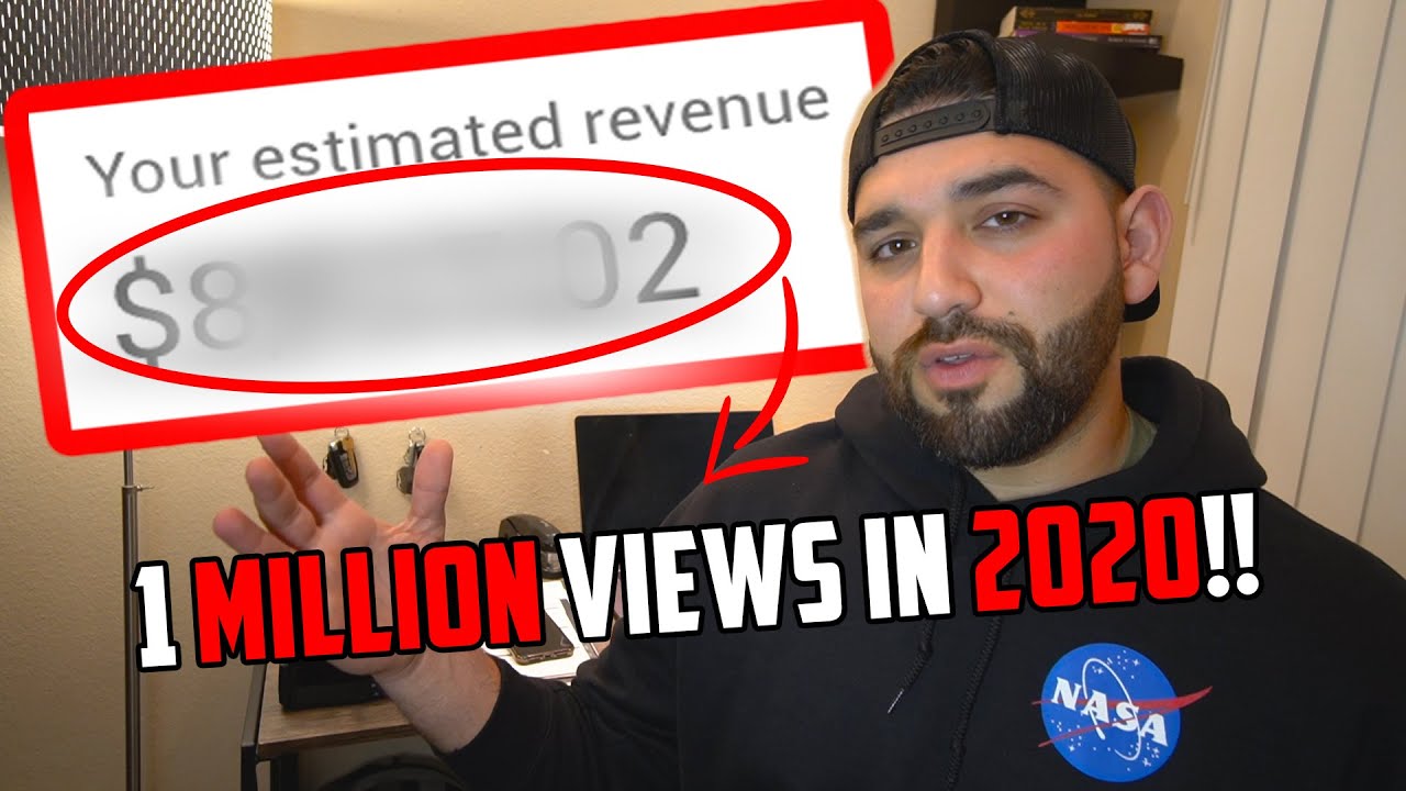 HOW MUCH YOUTUBE PAYS FOR 1 MILLION VIEWS IN 2020! (not clickbait