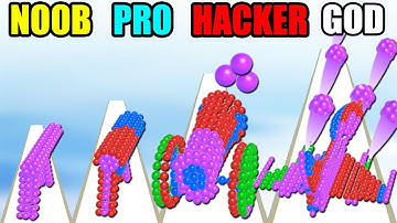 NOOB vs PRO vs HACKER vs GOD Magnet Balls Run
