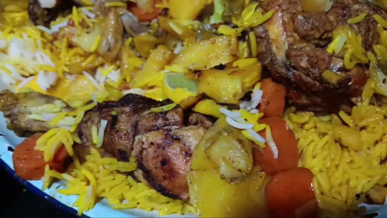 احلى اكله معموله في حله واحده المكبوس السعودي بالفراخ اكله شهيه جدا ومش متعبه