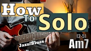 How to Solo Over a 12 Bar Blues - Jazz Guitar Lesson (free pdf)