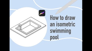 How to draw an isometric swimming pool (2)  [Procreate Tutorial]