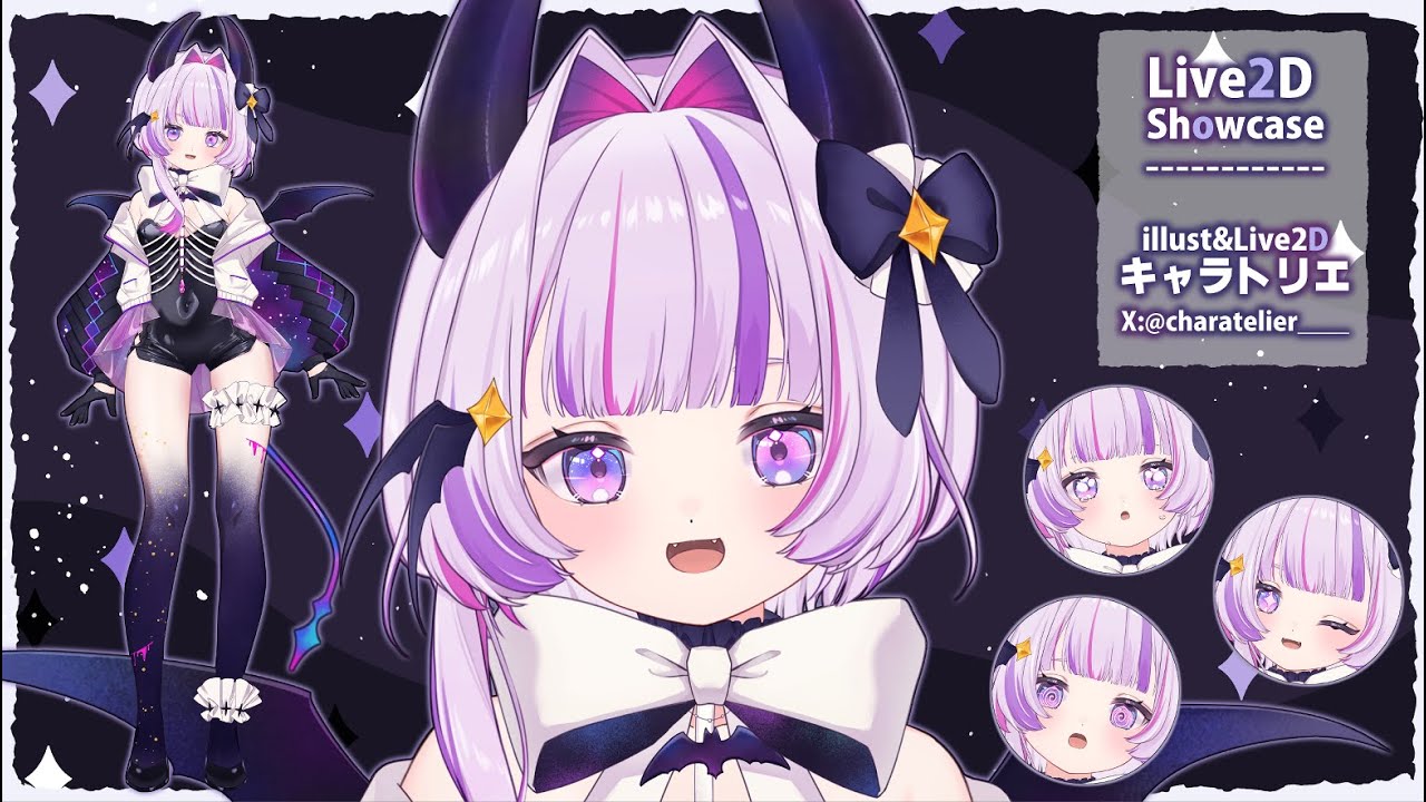 Live2D Showcase】nizima販売モデル🖤👿ネオン悪魔ちゃん（仮