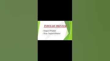 Fundamentals of Computer |Types of Printer?| #shortvideo #youtubeshorts #trending #youtube #shorts