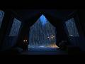 🔴 All Night Steady Rain Beneath a Canvas Tent with Rain Sounds