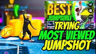 TRYING THE MOST VIEWED JUMPSHOT ON 2K24 CURRENT GEN… (HUGE GREEN WINDOW + GREEN FROM HALF)