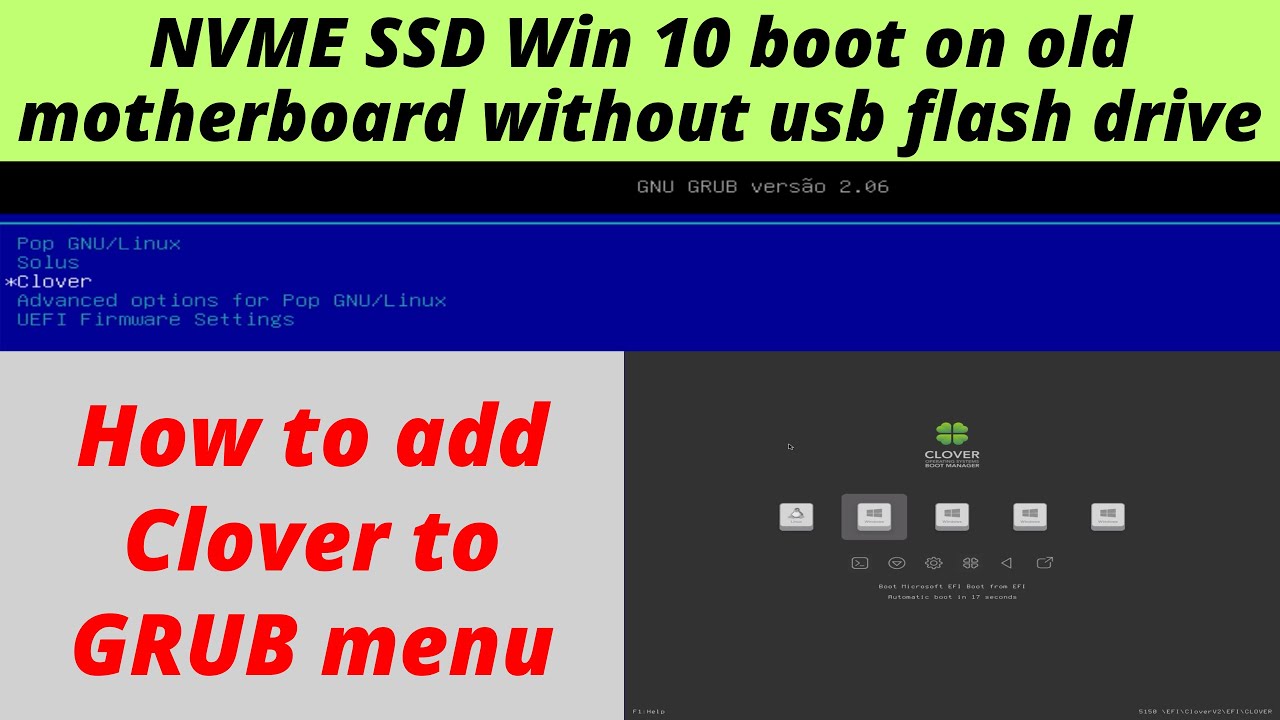 Boot Windows from NVME SSD on old motherboard without usb flash drive ...