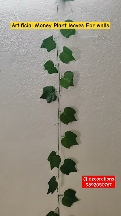 Green Artificial Money Plant Leaves For Wall Decorations| #shorts #homedecor #fauxplants
