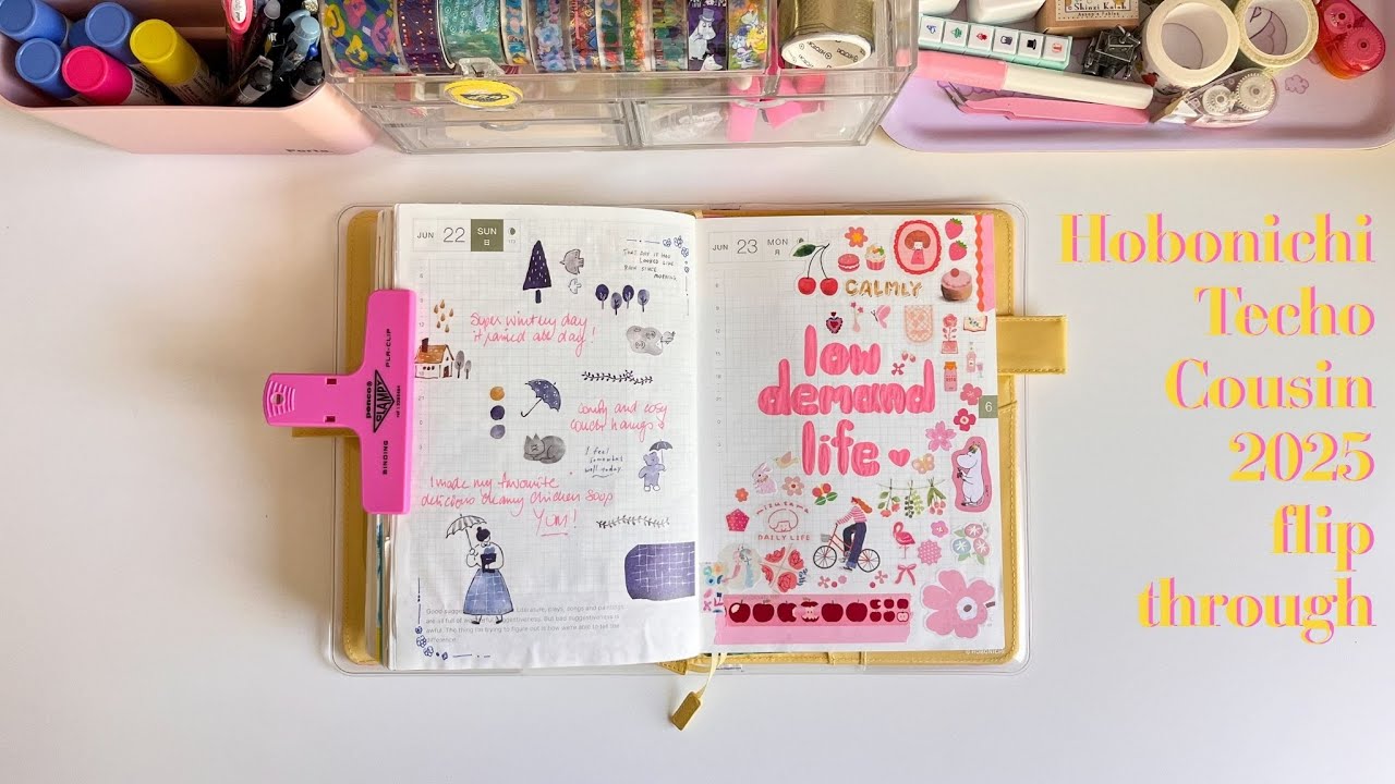 Пролистайте моего Hobonichi Techo Cousin 2025 🫧