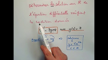 Résoudre une équation différentielle avec une condition - MATHS TERMINALE