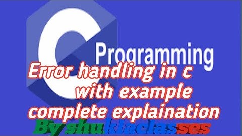 Error handling in c||perror & strerror() in c||what is exception handling||programming||c ,c++,java,