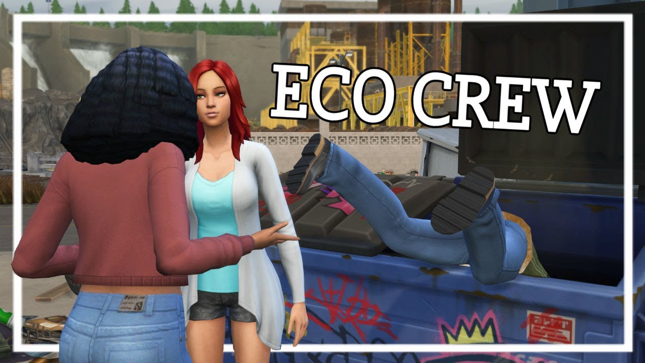 DUMPSTER DIVING ADVENTURES // The Sims 4 Eco Crew 1 YouTube