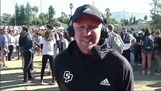 2022 Big West Men's Cross Country Champions - Cal Poly head coach Ryan Vanhoy