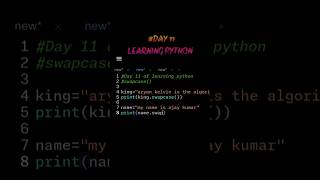 Day 11 of learning python #python #ai #ml #pythonprogramming #programming