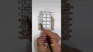 Watercolor sketching | Window detail