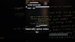 [DAY-03] of Learning Code With Me  #programming #react  #coding #nodejs  #javascript #education