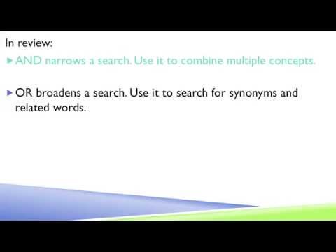 Boolean Searching