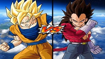 Dragon Ball Z Budokai Tenkaichi 3 Goku (End) Super Saiyan VS Vegeta Super Saiyan 4