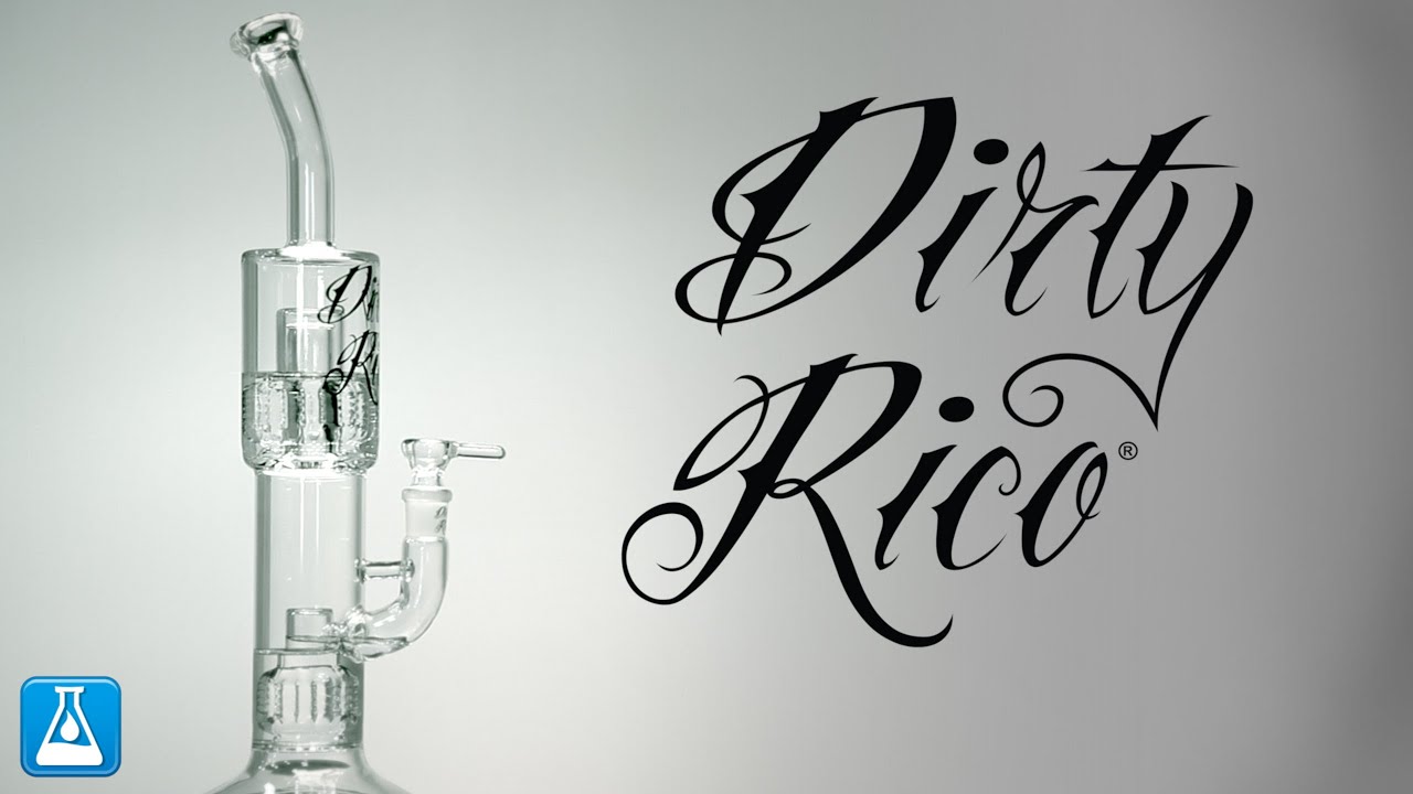 Dirty Rico Glass 12 to 16-Arm Apocoline Perc Straight Bong
