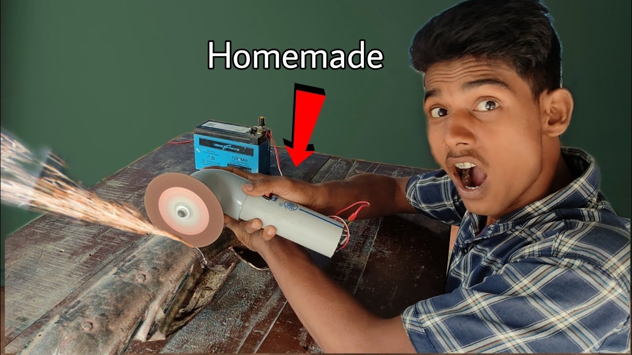 Homemade Angle Grinder Can CUT Anything (जुगाड़ वाला Angle grinder