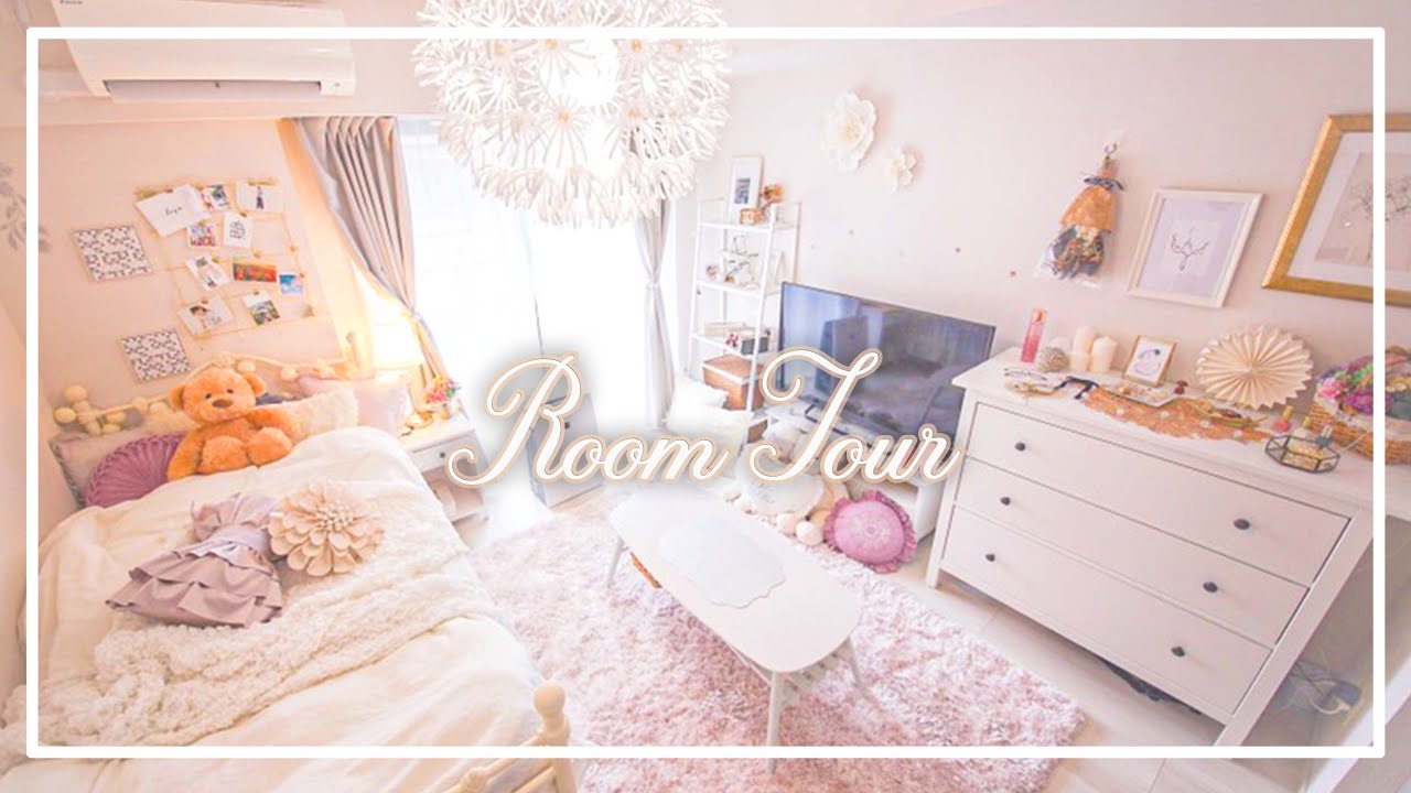 ルームツアー ピンクとグレーで揃える大人かわいい女子部屋 1人暮らし 1k Room Tour Youtube