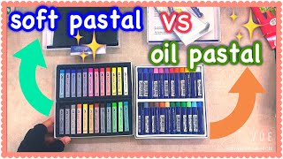 soft pastal VS oil pasta الوان الباستيل من فابر marker sketch | كاستل