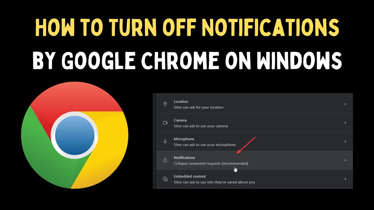 How to Turn off Notifications by Google Chrome on Windows 11 - YouTube