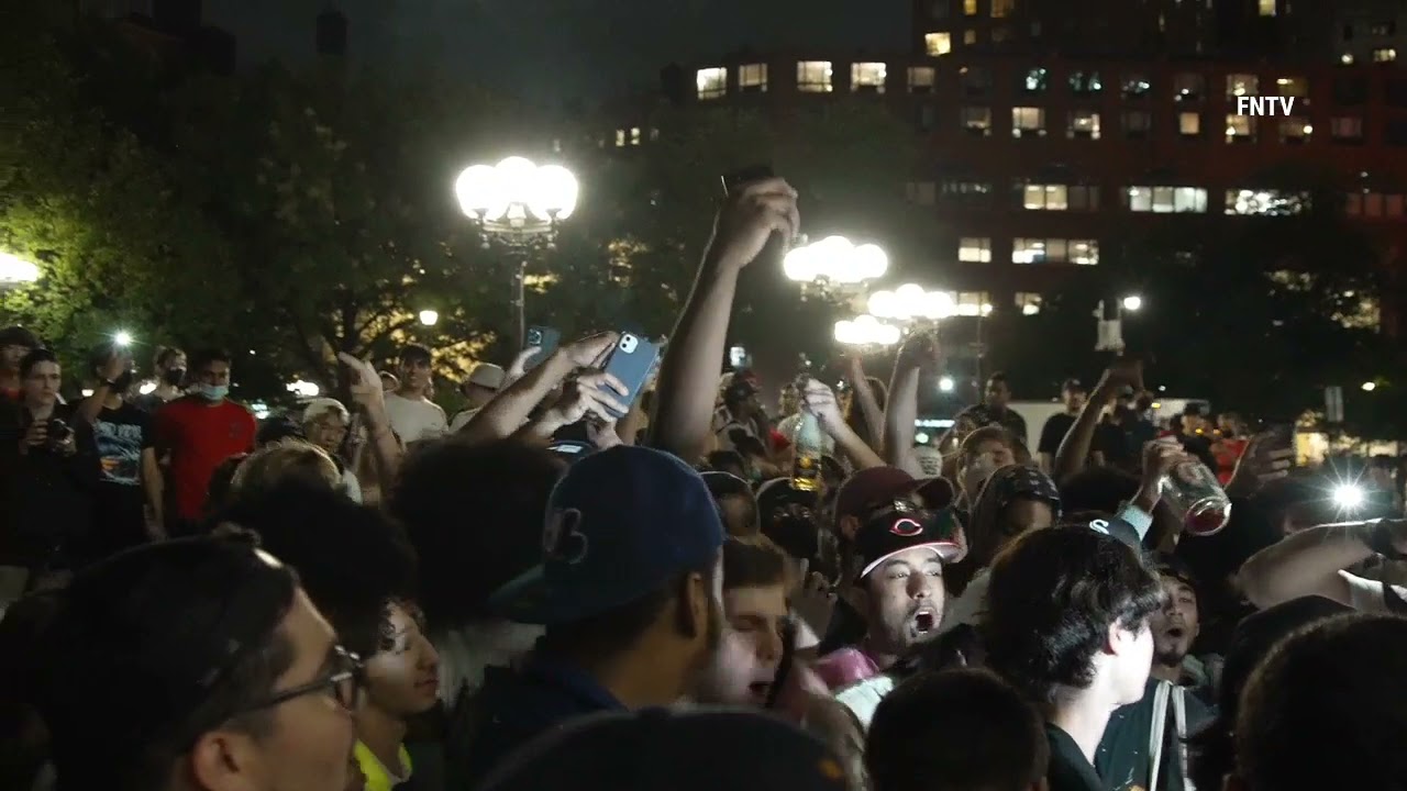 "Bye Bye Cuomo!" Party in NYC Park