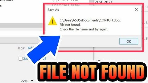 HOW TO FIX "File Not Found, Check The File Name And Try Again" in Windows 10  🔴100% BERHASIL