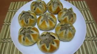 Ленивые Пирожки-"Бомбочки" с мясным фаршем\ Вкусная выпечка из слоеного теста Ленивые Пирожки-"Бомбочки" с мясным фаршем\ Вкусная выпечка из слоеного теста