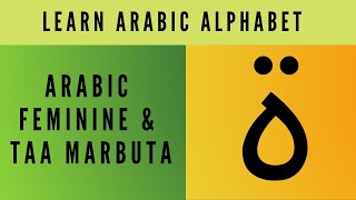 Learn arabic alphabet - Taa marbuta (rules) & feminine
