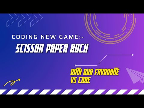 Coding scissor paper rock game using Html Css and Javascript using vs code