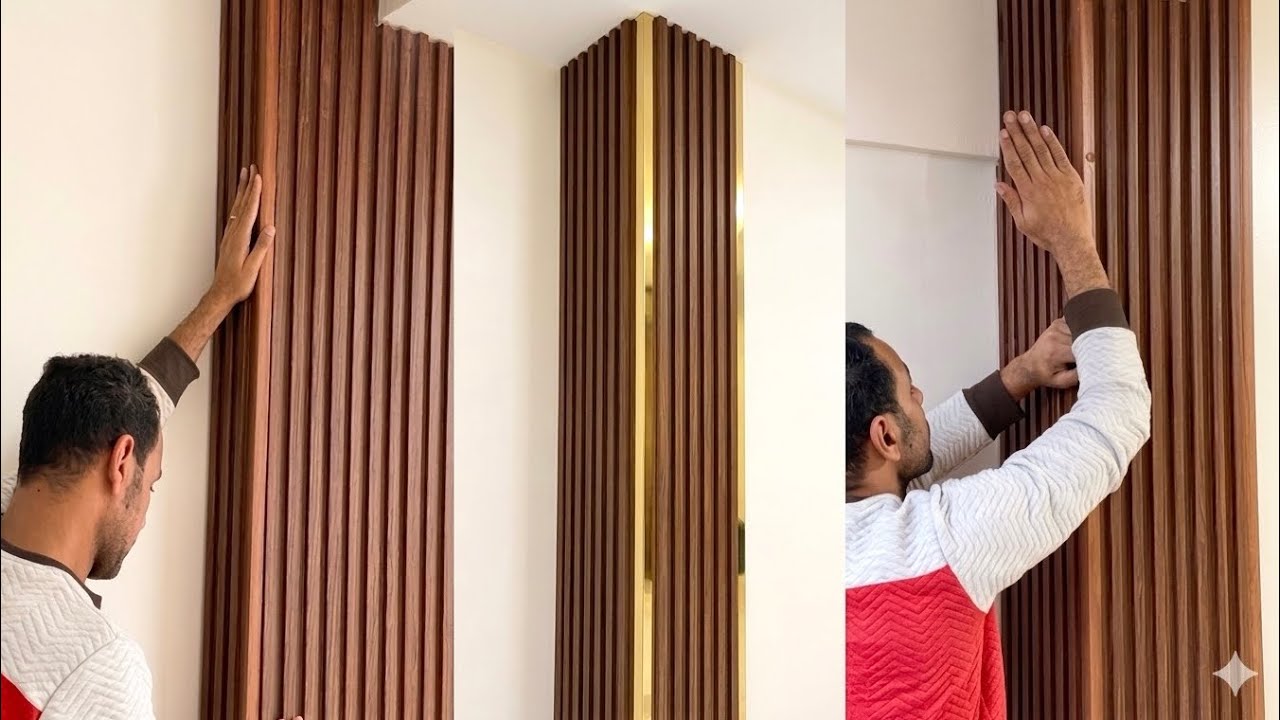 How to Install Wood Wall Panels on a Column | 2 Professional Design ...