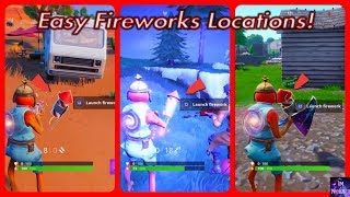 launch fireworks challenge all easy locations fortnite battle royale - fortnite launch fireworks challenge