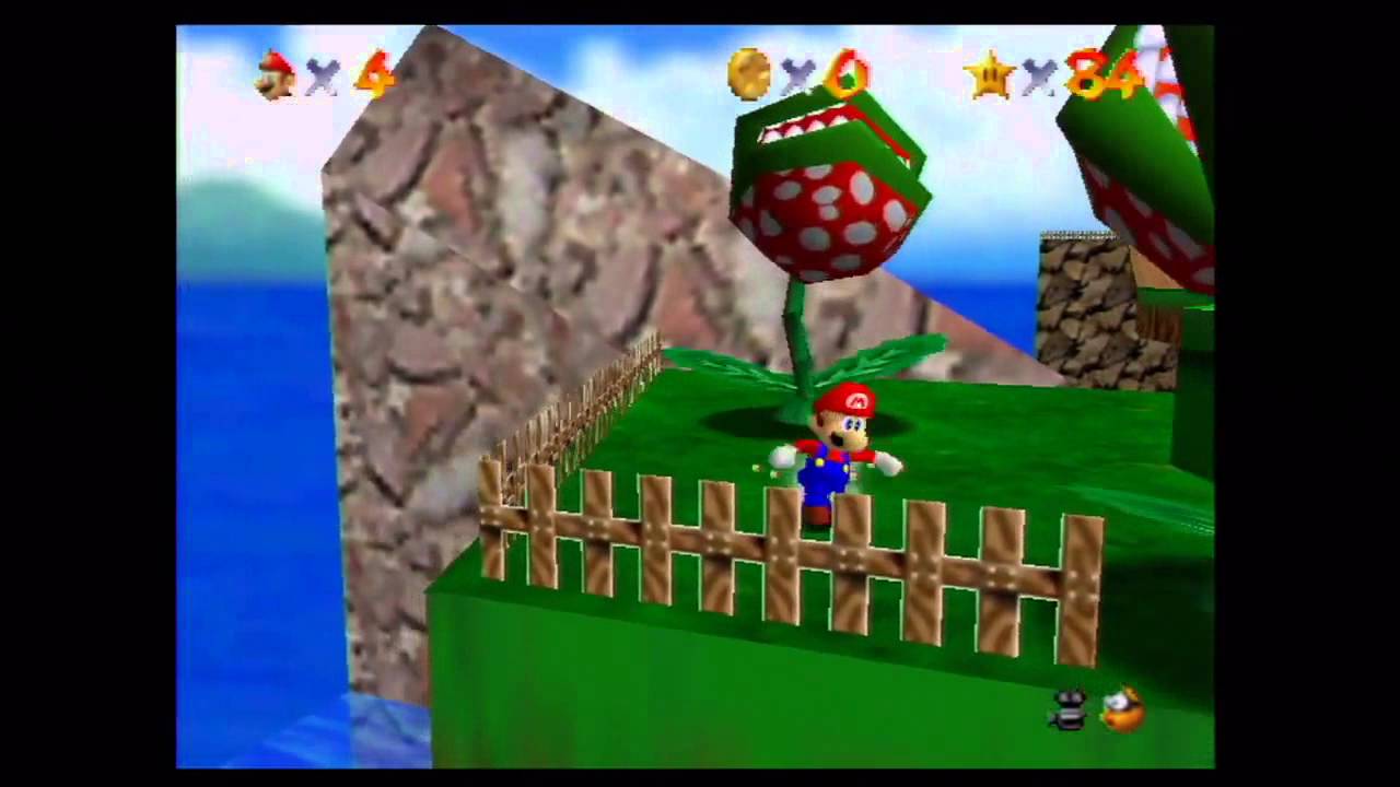Pluck the Piranha Flower - Super Mario 64 Walkthrough - YouTube Pluck the Piranha Flower - Super Mario 64 Walkthrough - YouTube