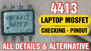how to check 4413 smd mosfet l A04413 smd mosfet checking l pinout l Alternative & details