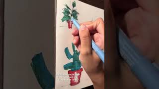 Coloring outside the lines #plants #art #architecture #markers