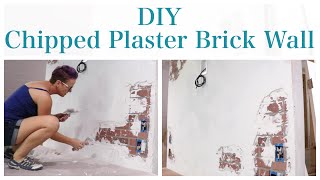 Faux Brick and Chipped Plaster Wall