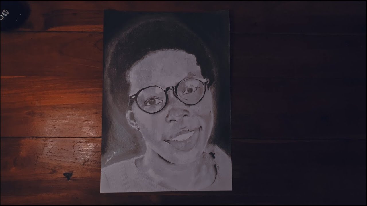 Realistic charcoal, graphite drawing (time-lapse) / Shading drawing !