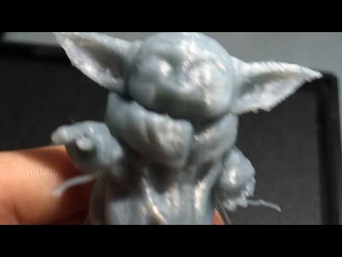 3D print time lapse of tiny baby yoda - YouTube