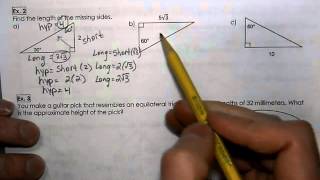 Geometry Unit 7 Day 4 notes   Special Right Triangles