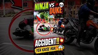 Ninja vs Duke 💀 Real Accident Truth! 😱 Kaise Hua Ye Crash?#shorts