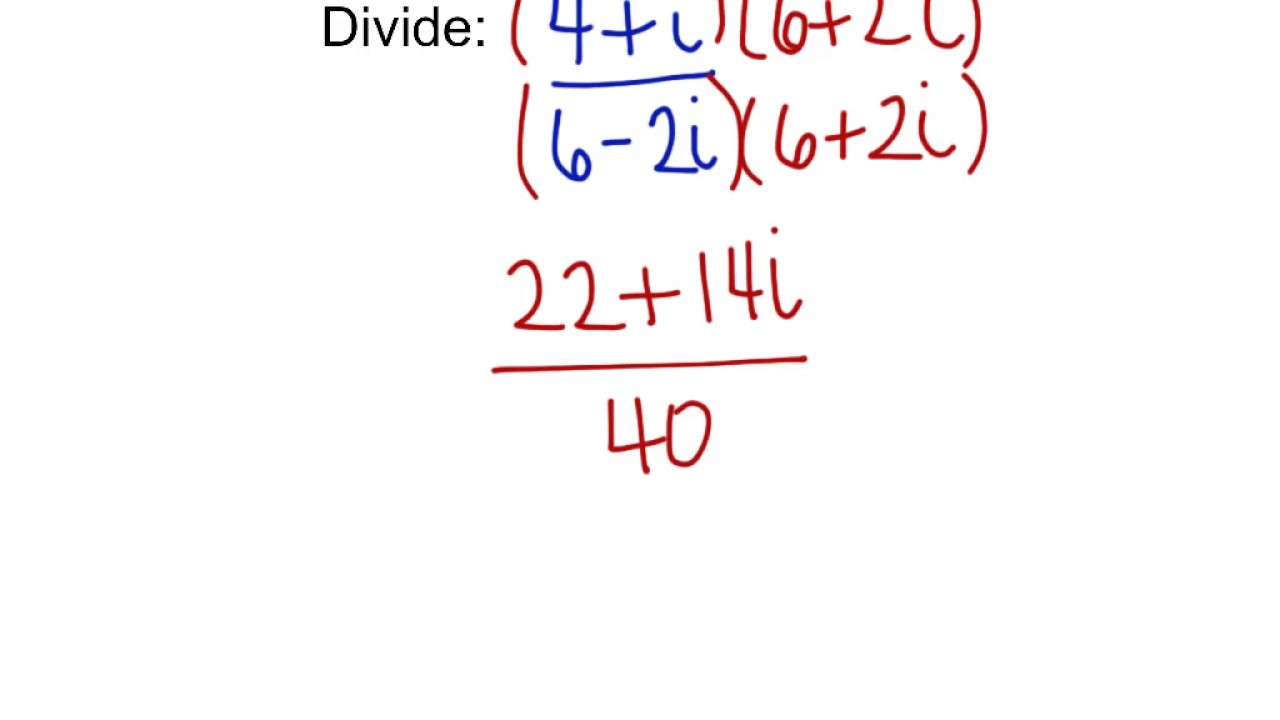 Dividing Complex Numbers YouTube