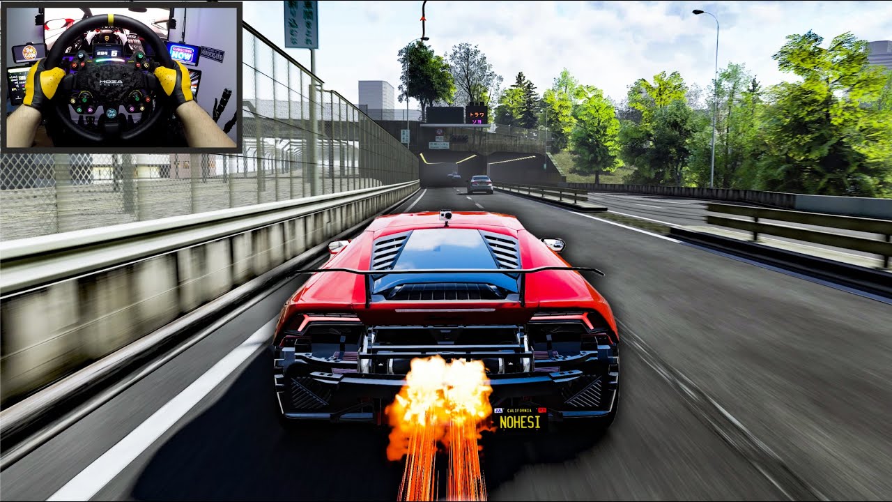 Fire-Spitting Lamborghini Huracan  Dominates Shutoko - Assetto Corsa