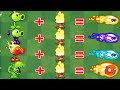 Every PEASHOOTER Fusion &amp; Evolution vs Real PEA - Who Will Win? - PvZ 2 Discovery