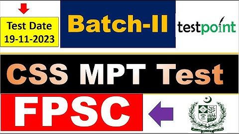 CSS FPSC  MPT Test solved MCQs (Batch-II) paper held on 19/11/2023