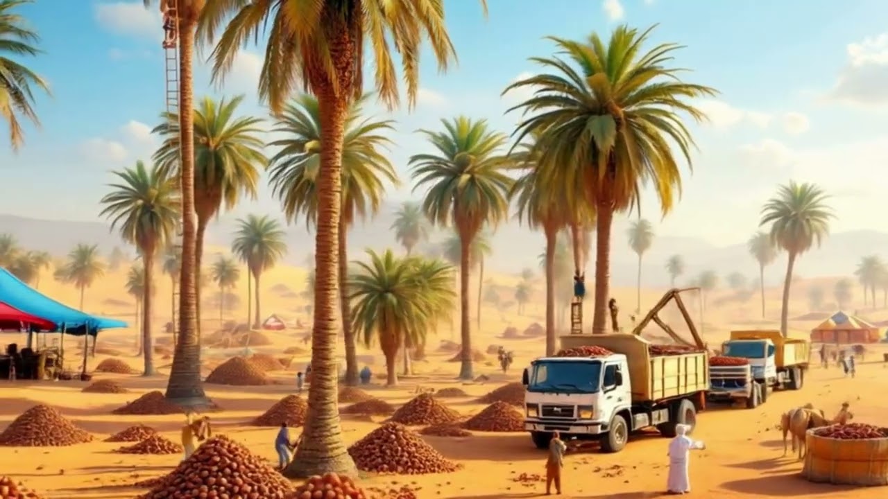 "Epic Desert Harvest: Date Picking Like You’ve Never Seen Before!"