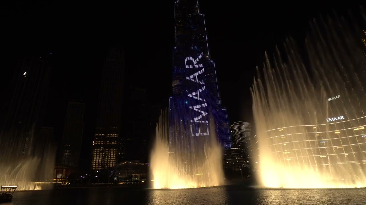 The Dubai Fountain - Twalht Ana Lsaoutk