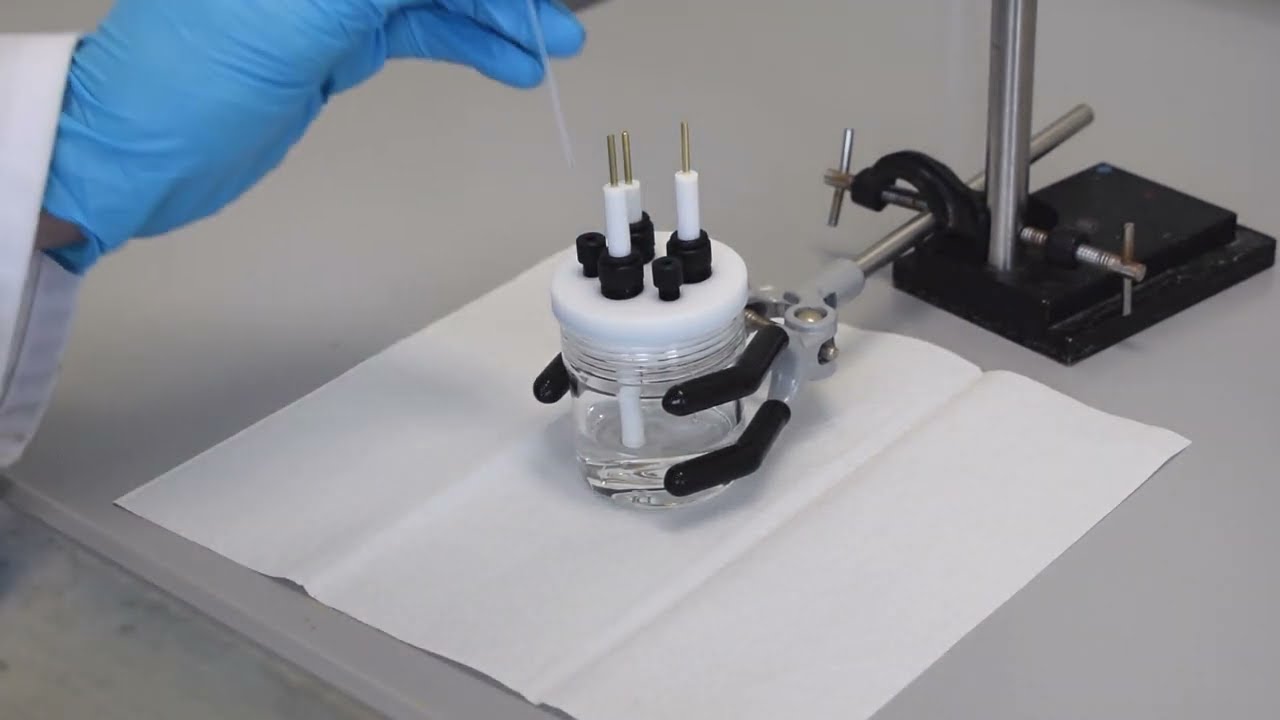 How to perform cyclic voltammetry of a polymer using a potentiostat ...