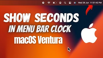 How to Show Seconds in Menu Bar Clock on macOS Ventura