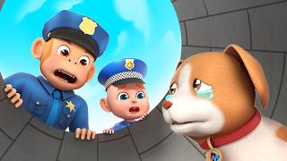puppy is trapped police rob sheriff zozo rescue rosoo nursery